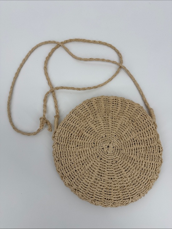 The Beach People Handbags - The Beach People | Round Woven Straw Crossbody Bag in Natural